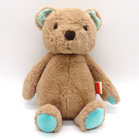 B Softies Brown Teddy Bear Plush 11" Cara-Mellow Blue Paws Baby Stuffed Toy 2019 - Picture 2 of 7